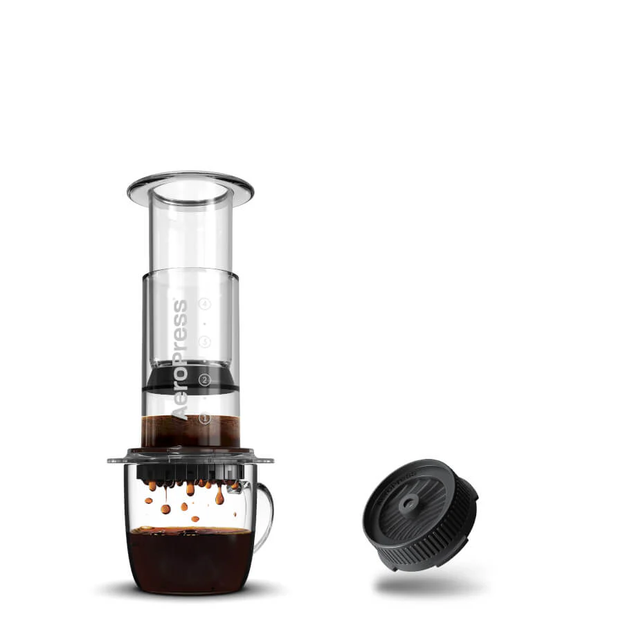 AeroPress Clear Coffee Maker & Flow Control Filter Cap Bundle - Image 7