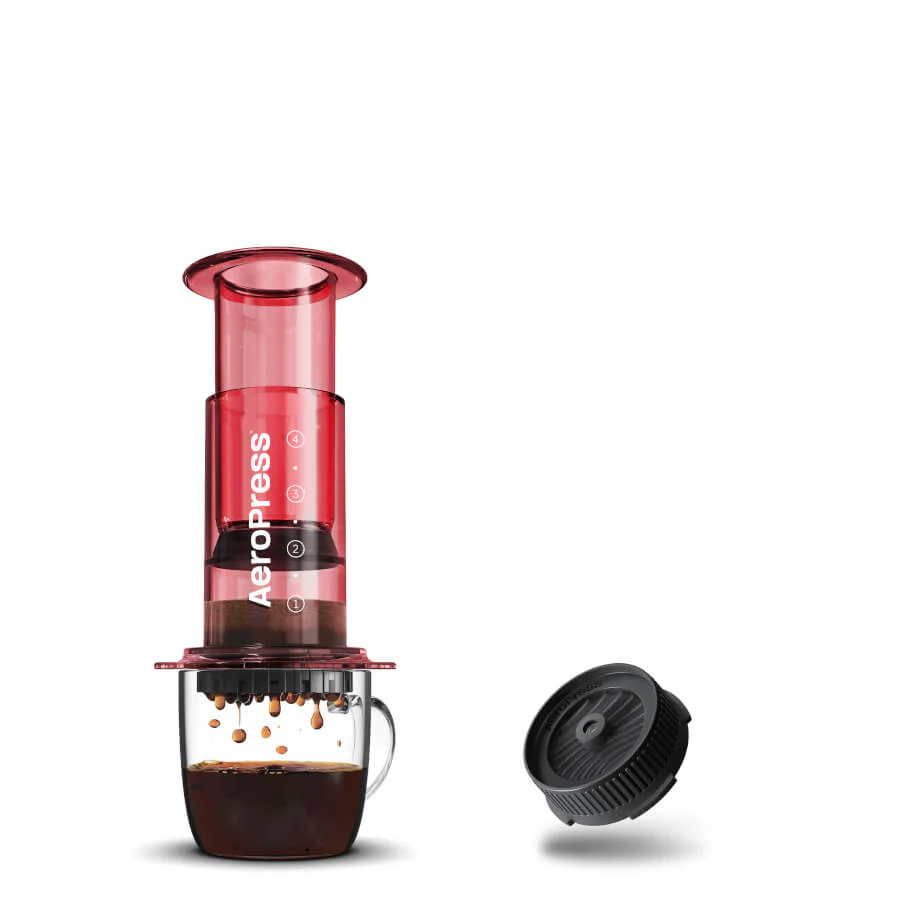 AeroPress Clear Coffee Maker & Flow Control Filter Cap Bundle - Image 8