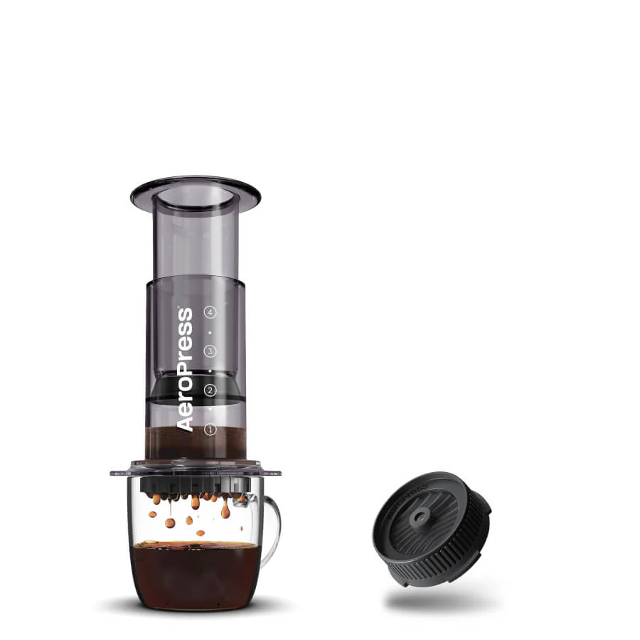 AeroPress Clear Coffee Maker & Flow Control Filter Cap Bundle - Image 9