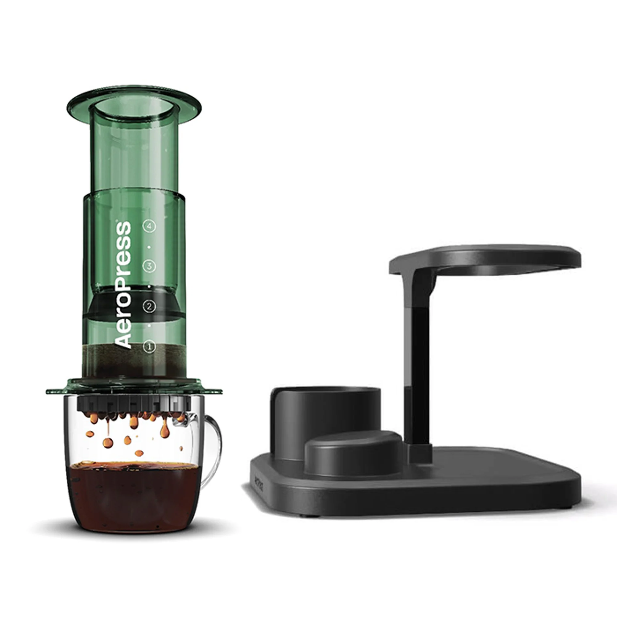 AeroPress Clear Coffee Maker + Organizer Stand Bundle - Image 10
