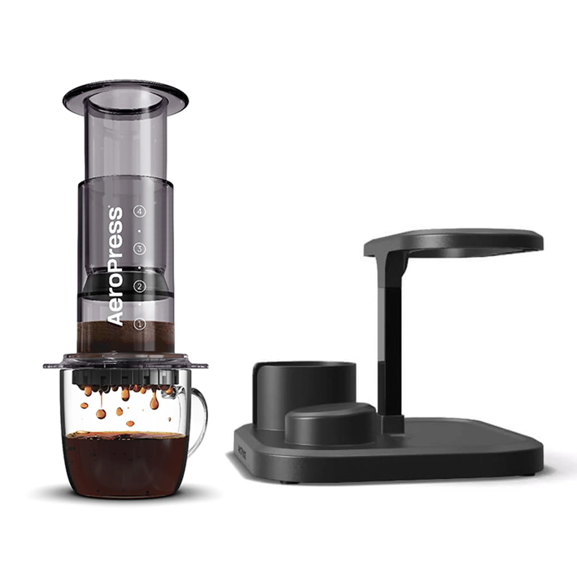 AeroPress Clear Coffee Maker + Organizer Stand Bundle - Image 11