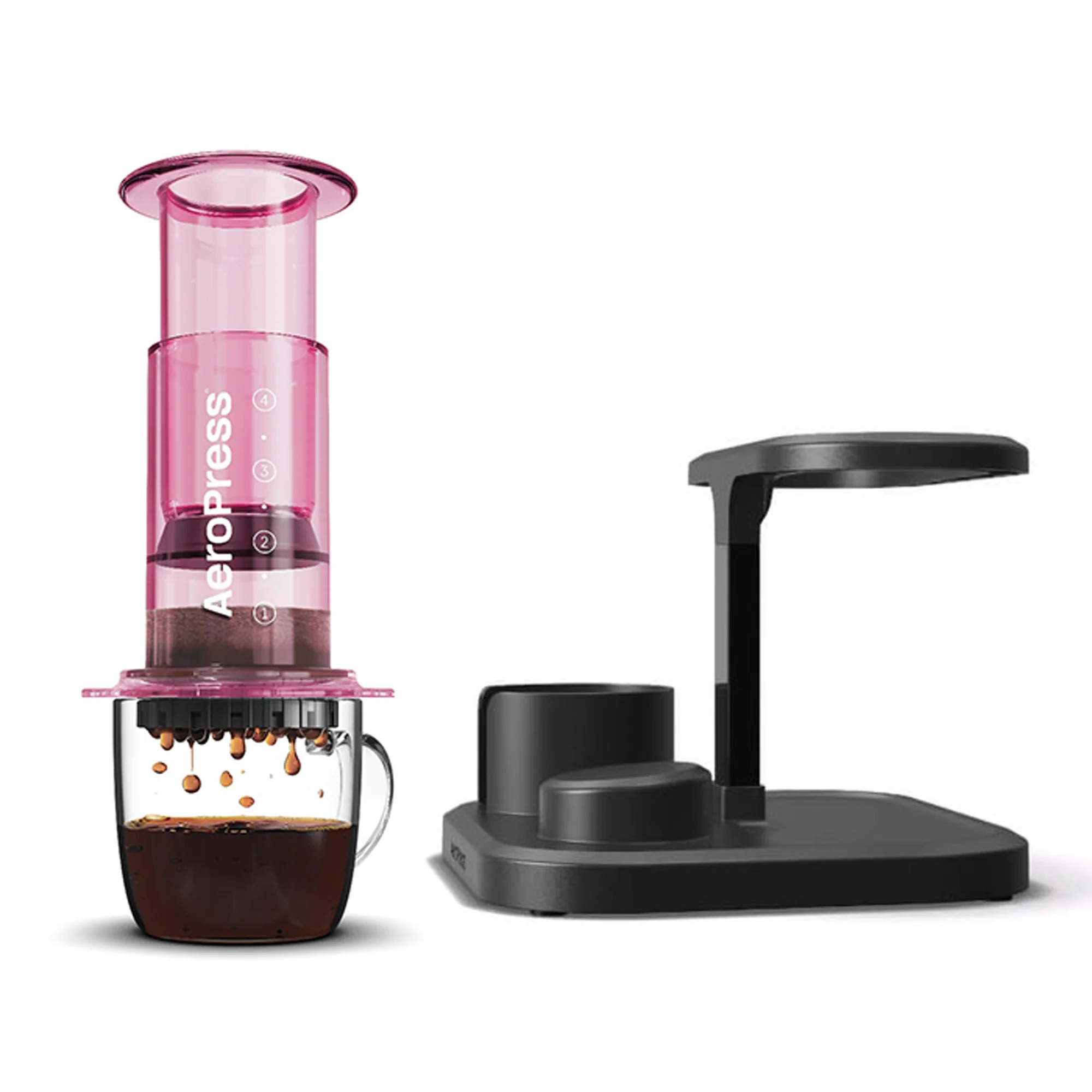 AeroPress Clear Coffee Maker + Organizer Stand Bundle - Image 6