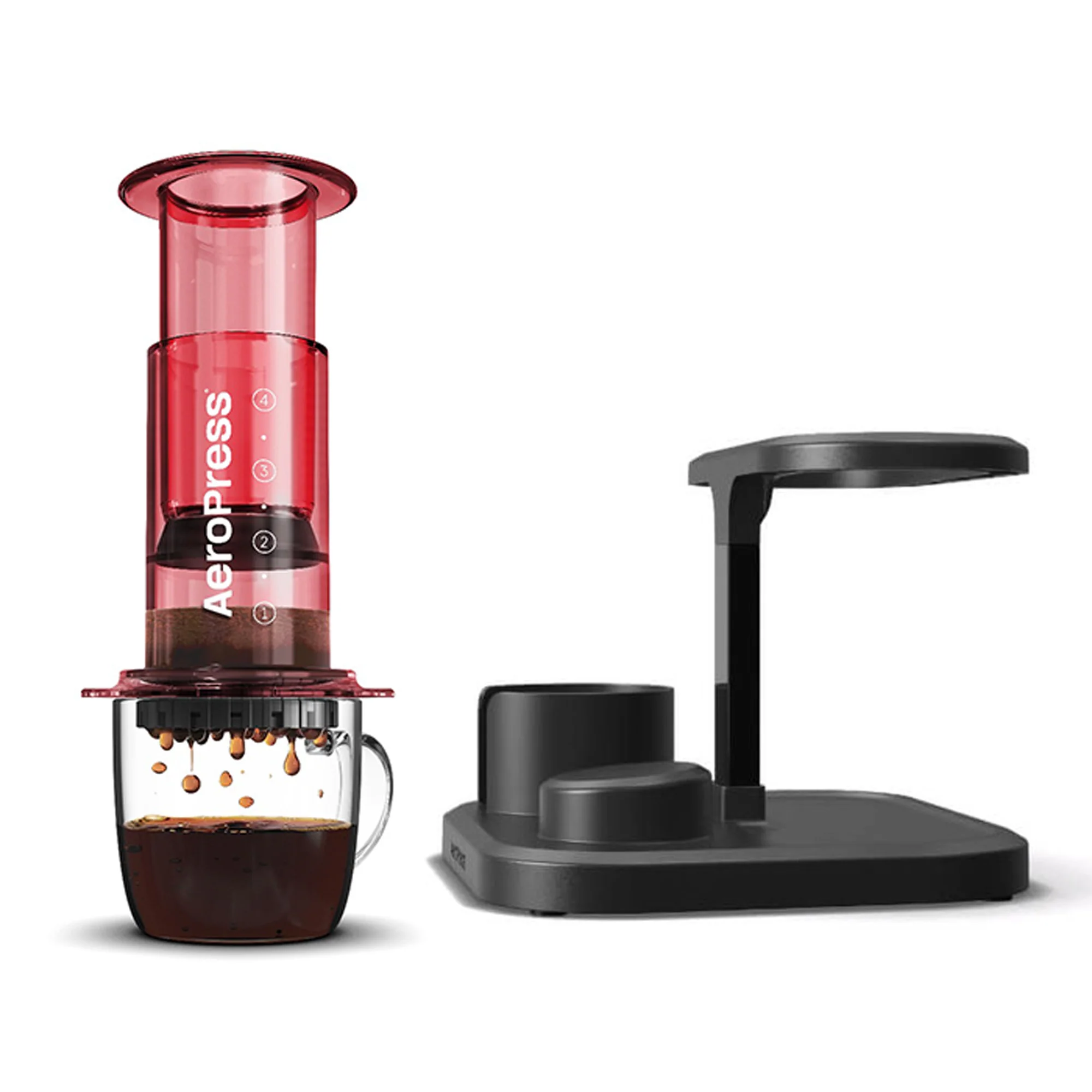 AeroPress Clear Coffee Maker + Organizer Stand Bundle - Image 7