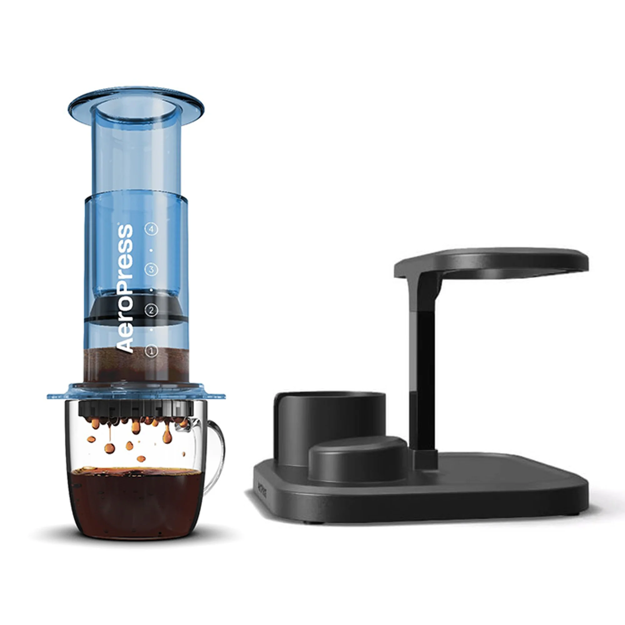 AeroPress Clear Coffee Maker + Organizer Stand Bundle - Image 8
