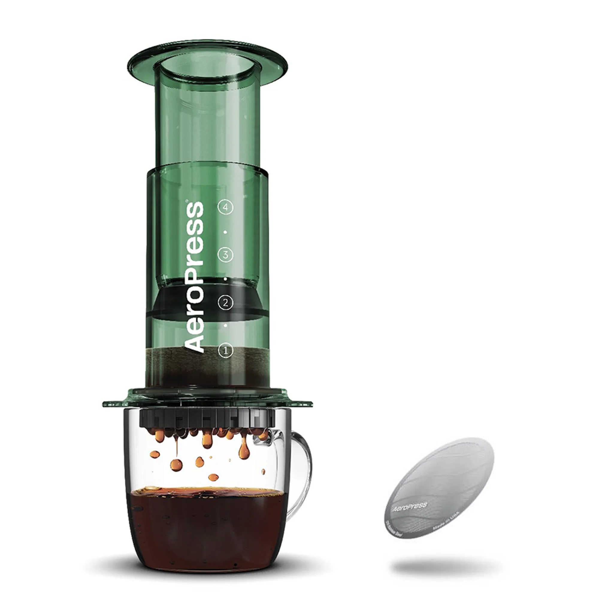 AeroPress Clear Coffee Maker & Stainless Steel Filter Bundle - Image 10