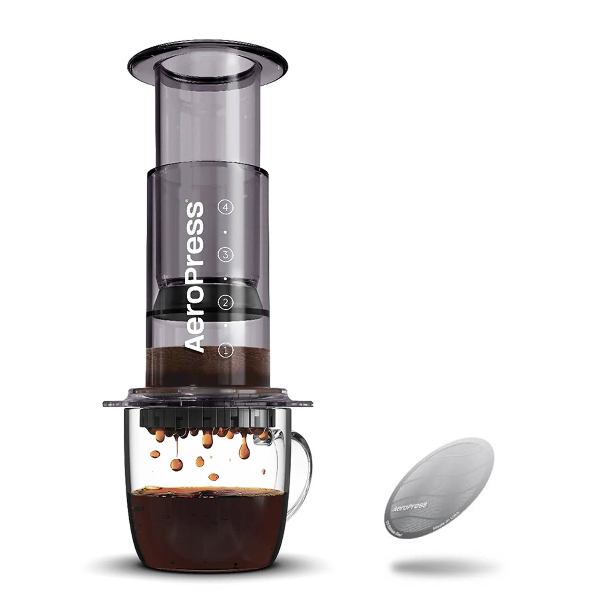 AeroPress Clear Coffee Maker & Stainless Steel Filter Bundle - Image 12