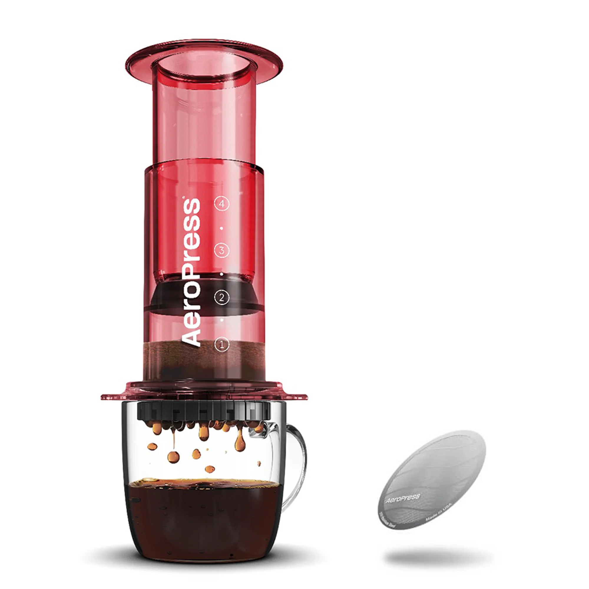 AeroPress Clear Coffee Maker & Stainless Steel Filter Bundle - Image 7