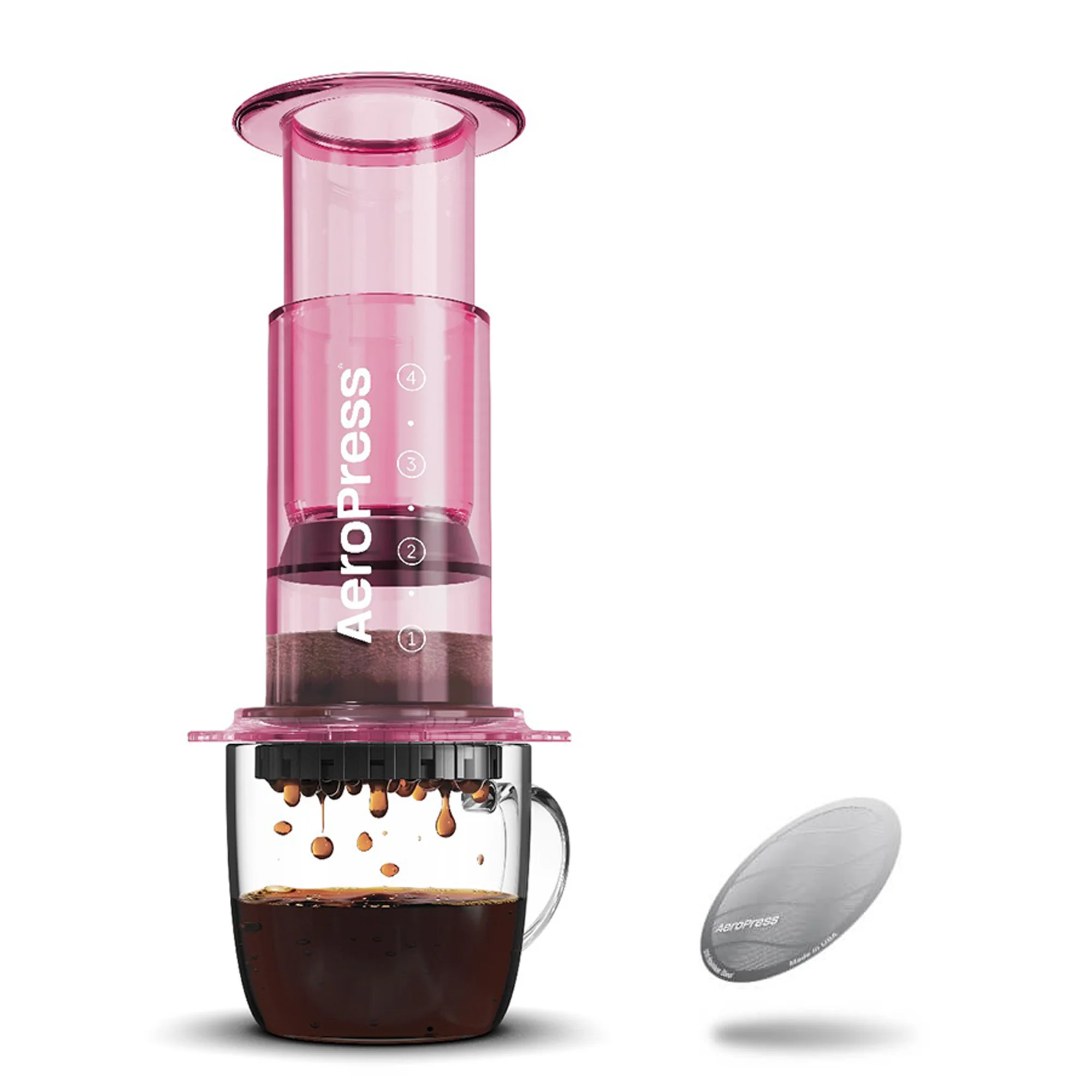 AeroPress Clear Coffee Maker & Stainless Steel Filter Bundle - Image 9